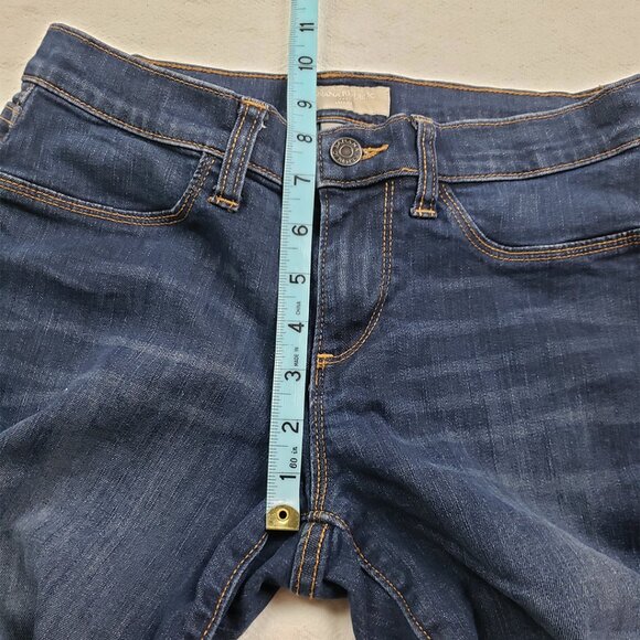 Banana Republic Dark Wash Blue Jeans Size 28/6 Skinny Leg Low Rise Stretch Y2K - Picture 15 of 16